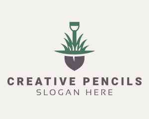 Grass Planting Shovel  logo design