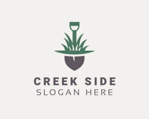 Grass Planting Shovel  logo design