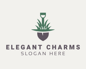 Grass Planting Shovel  logo design