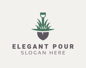 Grass Planting Shovel  logo design