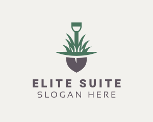 Grass Planting Shovel  logo design