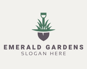 Grass Planting Shovel  logo design