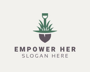 Grass Planting Shovel  logo design