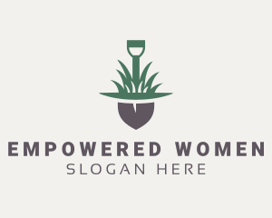 Grass Planting Shovel  logo design