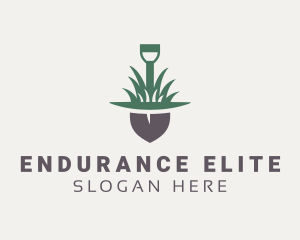 Grass Planting Shovel  logo design