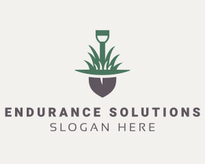 Grass Planting Shovel  logo design