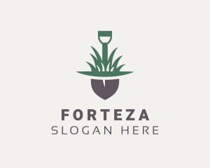 Grass Planting Shovel  logo design