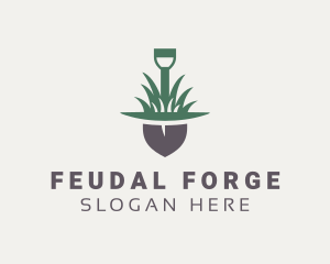 Grass Planting Shovel  logo design