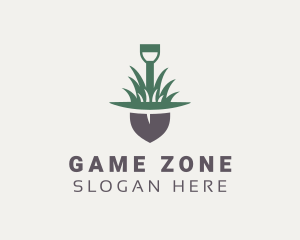 Grass Planting Shovel  logo design