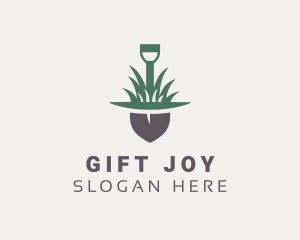 Grass Planting Shovel  logo design