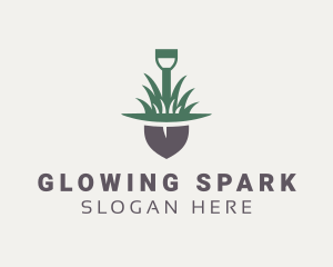 Grass Planting Shovel  logo design