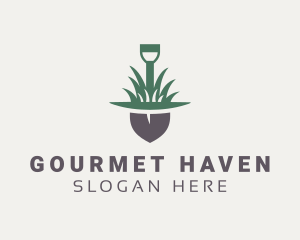 Grass Planting Shovel  logo design