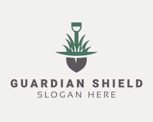 Grass Planting Shovel  logo design