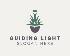 Grass Planting Shovel  logo design