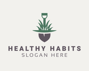 Grass Planting Shovel  logo design