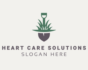 Grass Planting Shovel  logo design