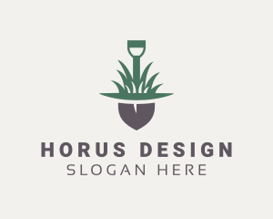 Grass Planting Shovel  logo design