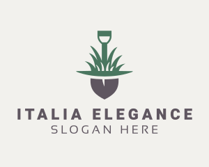 Grass Planting Shovel  logo design