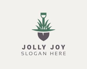 Grass Planting Shovel  logo design