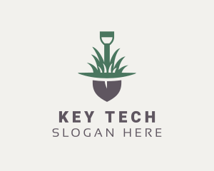 Grass Planting Shovel  logo design