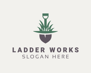 Grass Planting Shovel  logo design