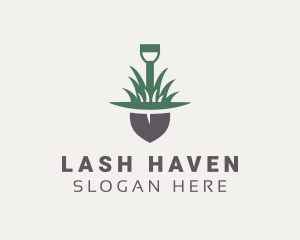 Grass Planting Shovel  logo design