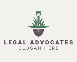 Grass Planting Shovel  logo design