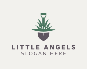 Grass Planting Shovel  logo design