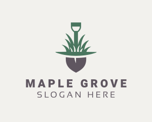 Grass Planting Shovel  logo design