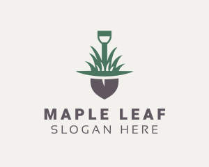 Grass Planting Shovel  logo design