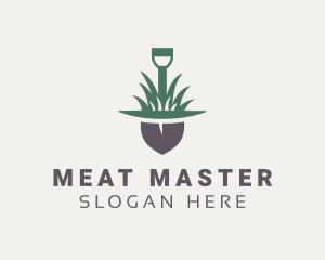 Grass Planting Shovel  logo design