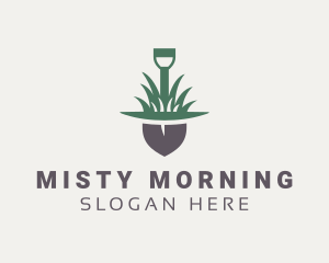 Grass Planting Shovel  logo design