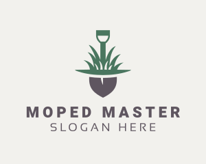 Grass Planting Shovel  logo design