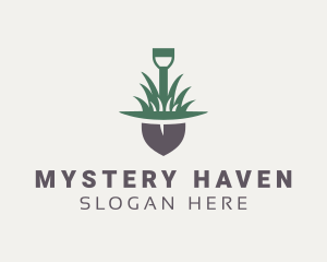 Grass Planting Shovel  logo design