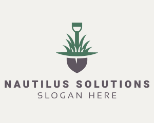 Grass Planting Shovel  logo design