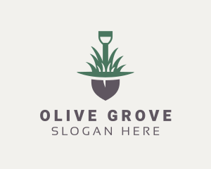 Grass Planting Shovel  logo design