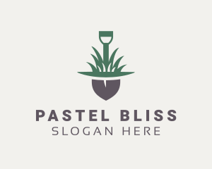 Grass Planting Shovel  logo design