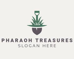 Grass Planting Shovel  logo design