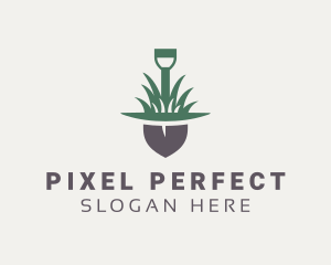 Grass Planting Shovel  logo design