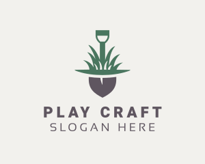 Grass Planting Shovel  logo design