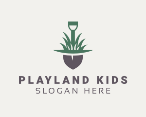 Grass Planting Shovel  logo design