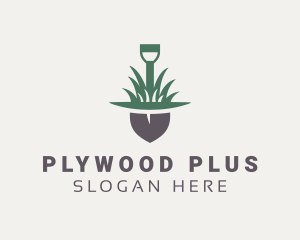 Grass Planting Shovel  logo design