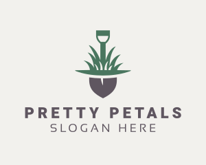 Grass Planting Shovel  logo design