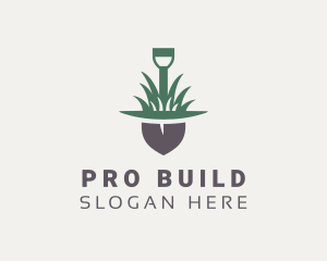 Grass Planting Shovel  logo design