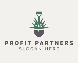 Grass Planting Shovel  logo design