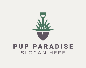 Grass Planting Shovel  logo design