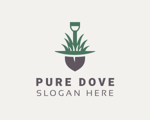 Grass Planting Shovel  logo design