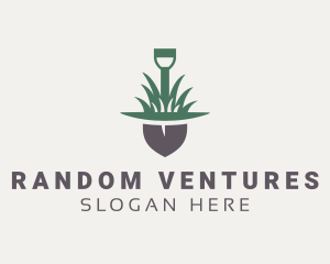 Grass Planting Shovel  logo design