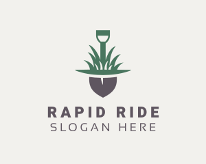 Grass Planting Shovel  logo design