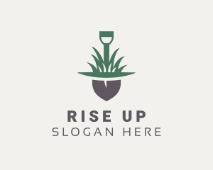 Grass Planting Shovel  logo design